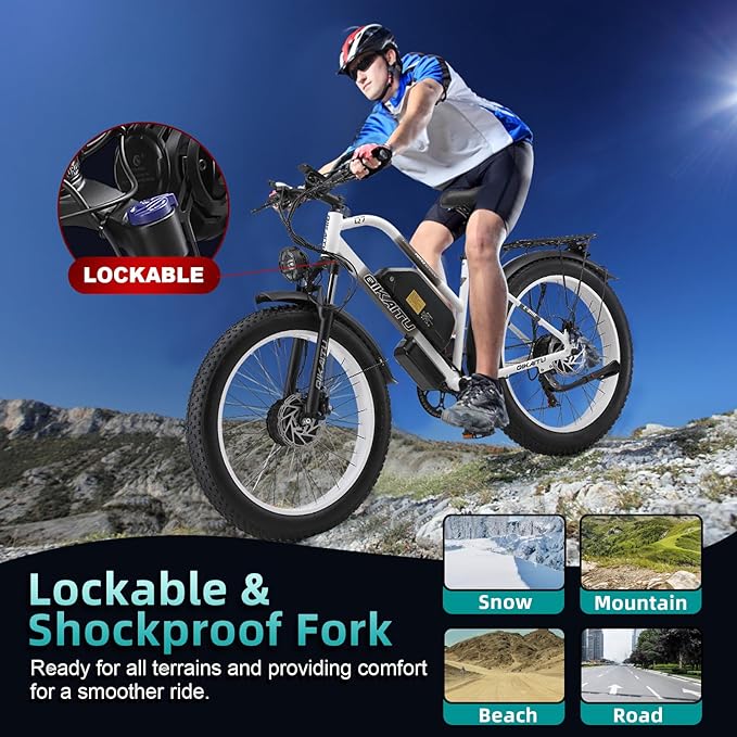 KETELES Q7 2000W Elektrofahrrad 26" Fat Tire Elektro-Mountainbike
