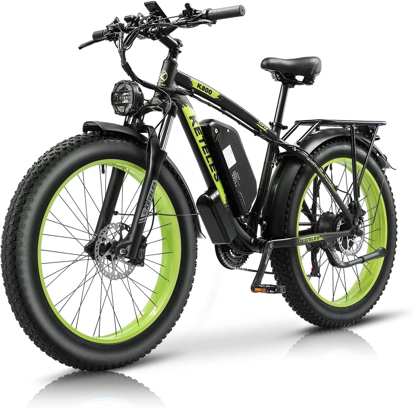 KETELES K800 1000W Electric Bike 26" x 4.0 Fat Tire Cruise Electric Bicycle