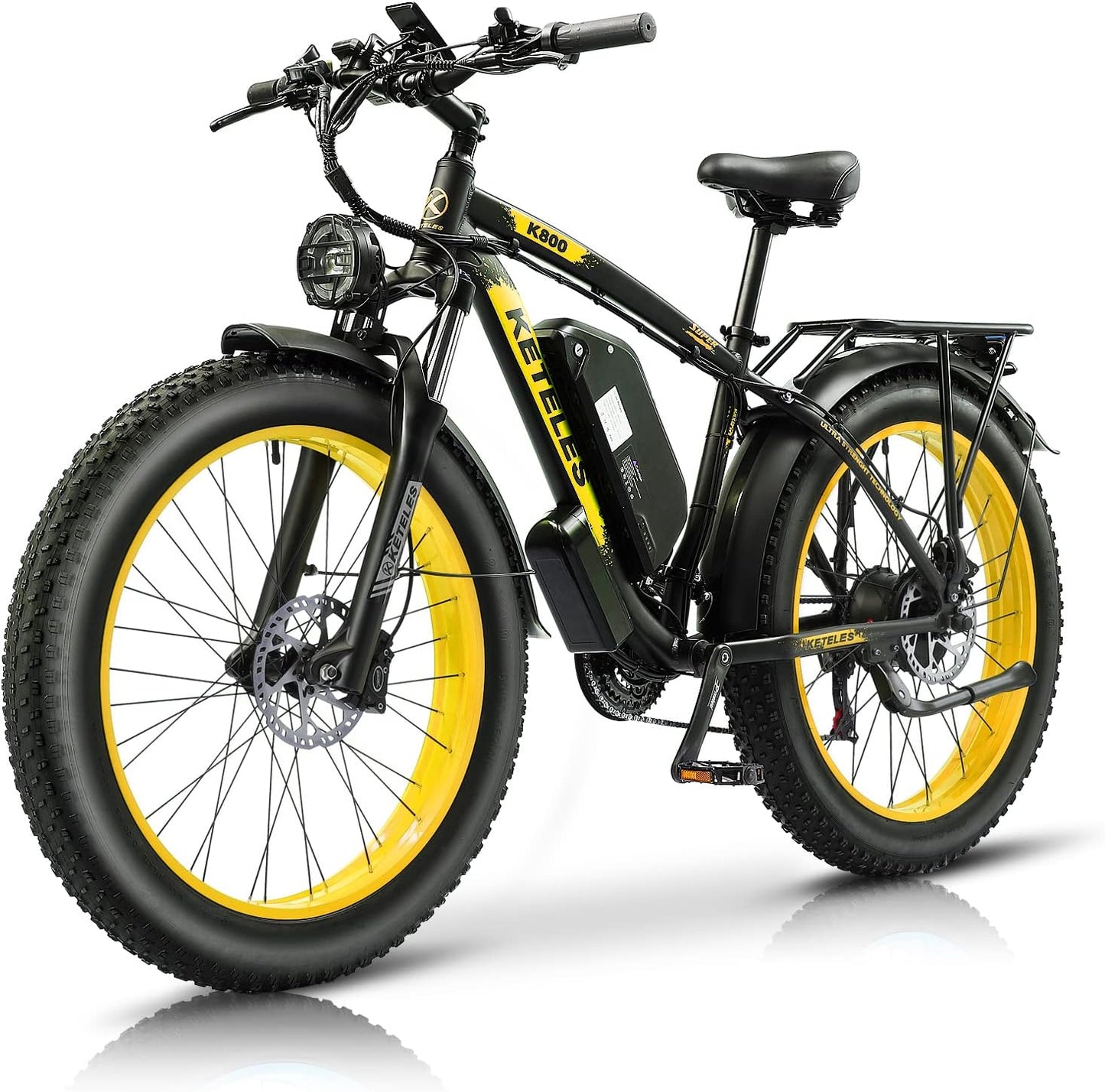 KETELES K800 1000W Electric Bike 26" x 4.0 Fat Tire Cruise Electric Bicycle