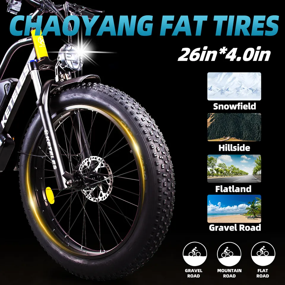 KETELES XF4000 1000W elektromos kerékpár 26" Fat Tire elektromos kerékpár