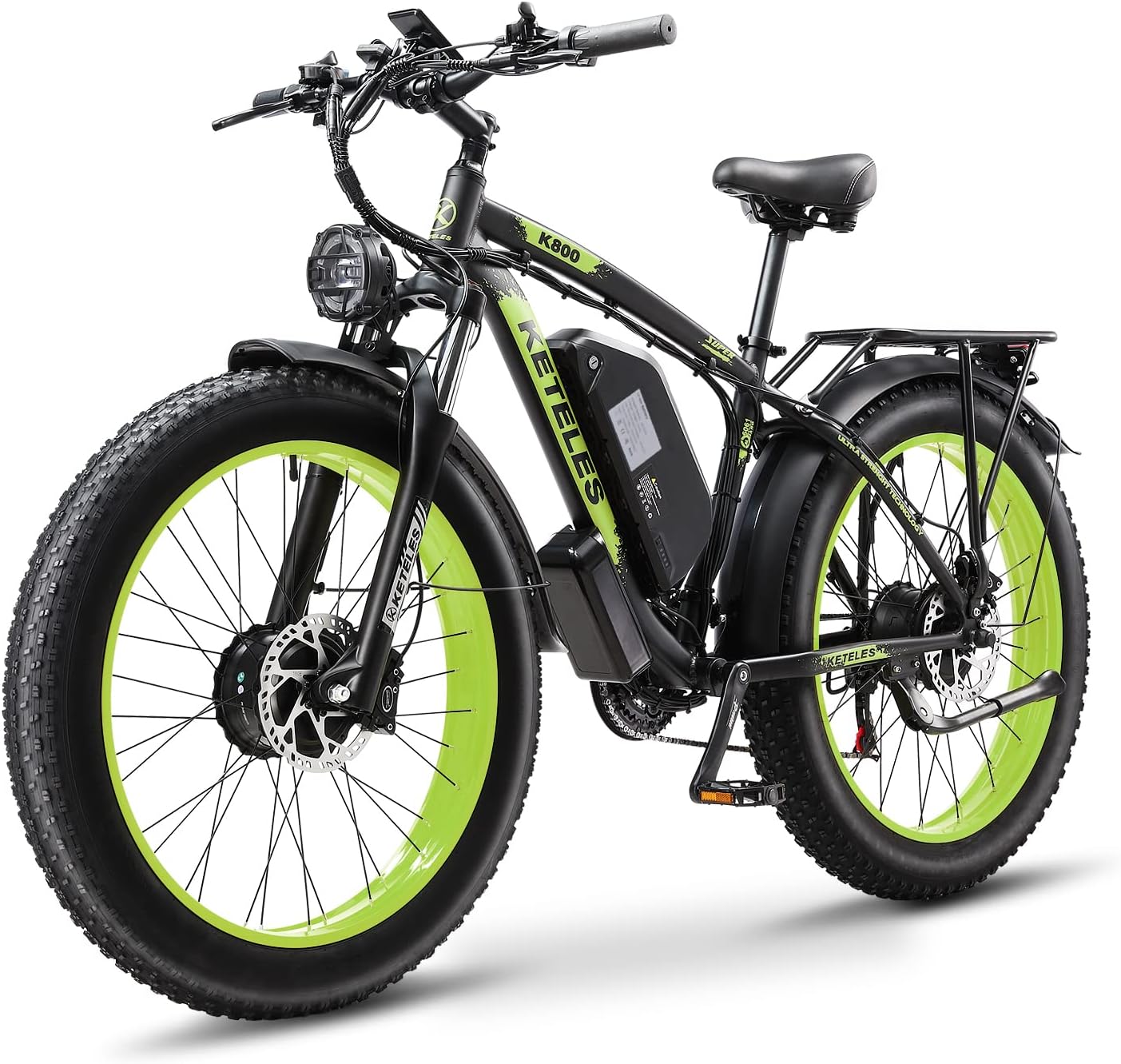 KETELES K800 26'' Fat Tire AWD Elektrofahrrad 2000W Cruise Ebikes