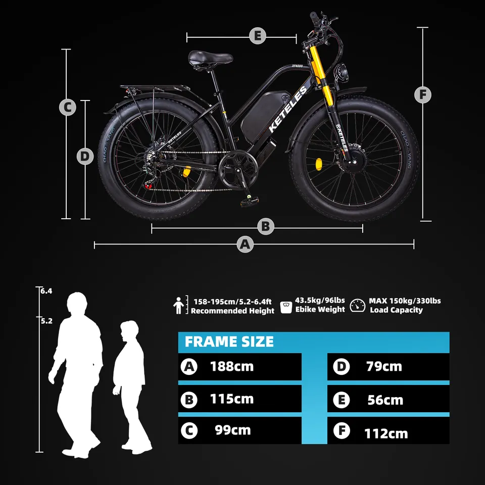 KETELES XF4000 2000W AWD Electric Bike Dual Motor Electric Bicycle