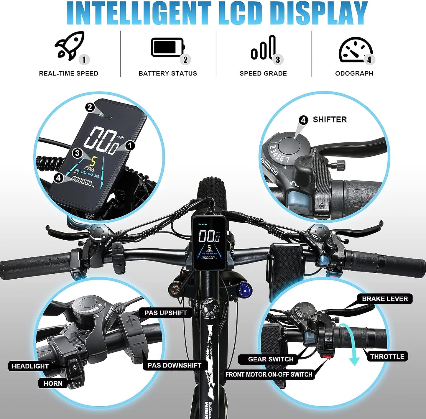 KETELES K800 26'' Fat Tire AWD Elektrofahrrad 2000W Cruise Ebikes