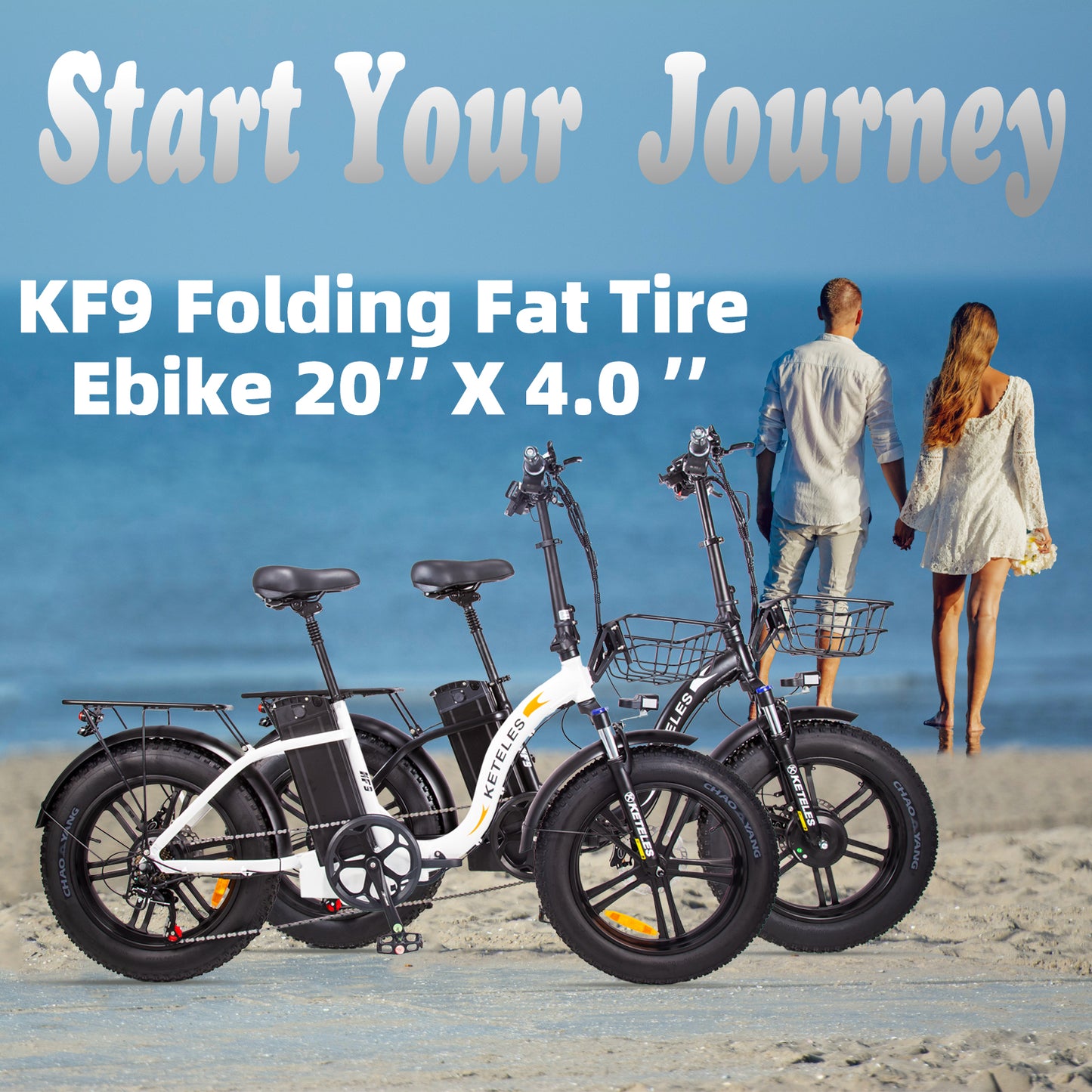 KETELES KF9 1000W Folding Ebikes 20‘’ All Terrain Electric Bicycle