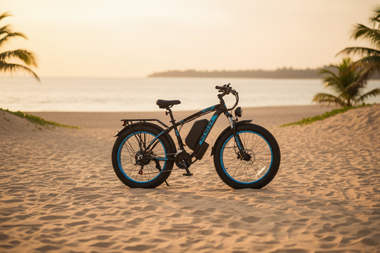 KETELES K800 fat tire electric bike on beach