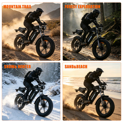 G550 electric fat tire mountain bike applicable scenario diagram