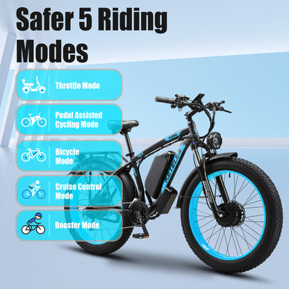 KETELES K800 electric bike five cycling modes display