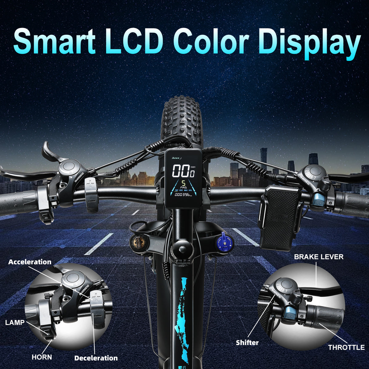 KETELES K800 dual motor fat tire electric bike with color LCD display