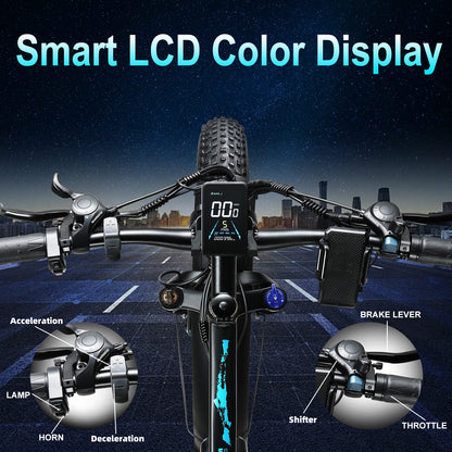 KETELES K800 dual motor fat tire electric bike with color LCD display