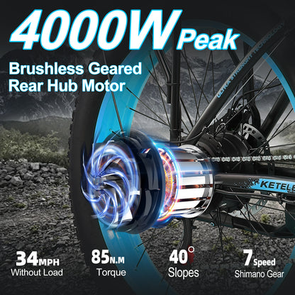 KETELES K800 electric bike 4000W motor detail
