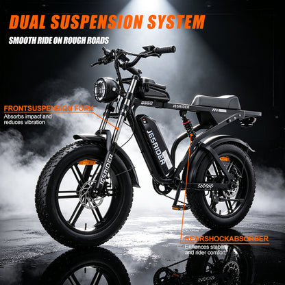 G550 electric fat tire mountain bike full suspension