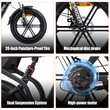 G550 electric fat tire mountain bike detail main picture