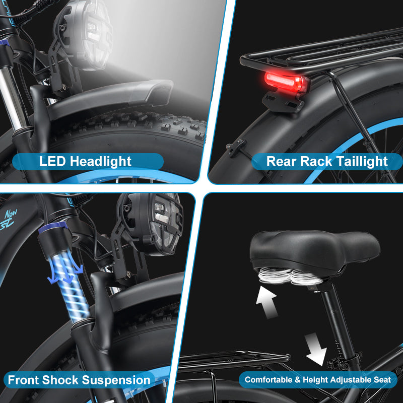 KETELES K800 4000W 52V32AH Dual Motor Fat Tire Mountain E-Bike