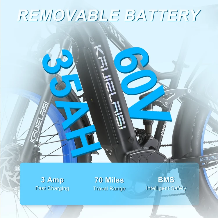 KETELES K801 electric mountain bike removable battery detail