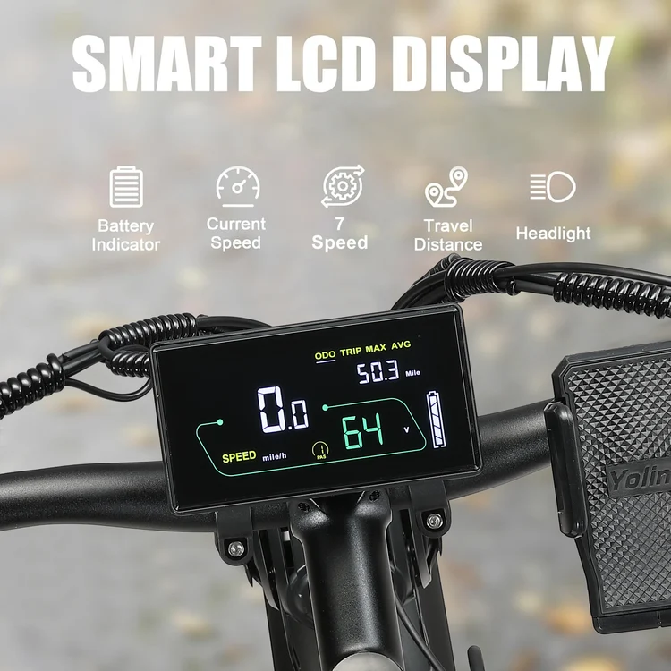 KETELES K801 electric mountain bike color LCD display detail