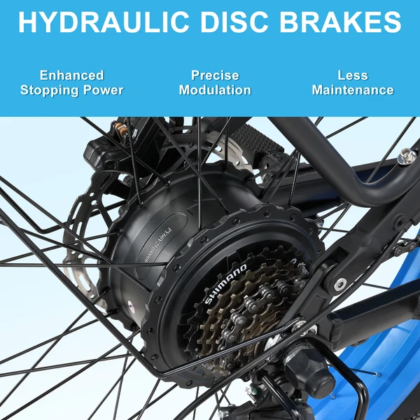 KETELES K801 full suspension electric mountain bike hydraulic disc brake detail
