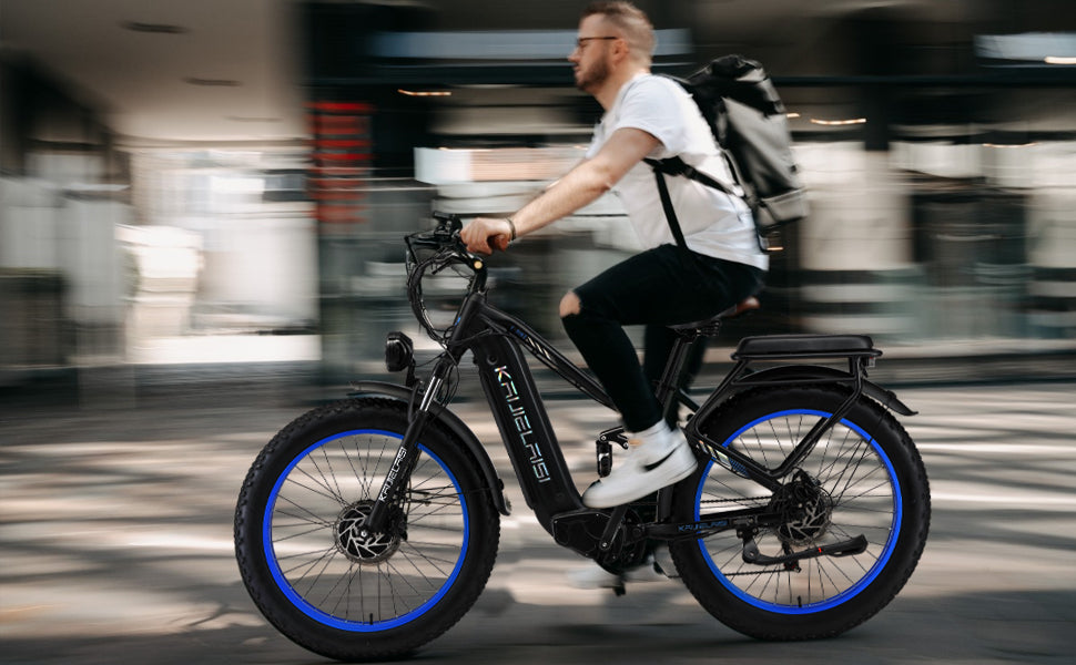 KAIJIELAISI K801 Electric Bike 45MPH 60V/2100WH 26" Full Suspension 6000W Peak Dual Motor E-Mountain Bicycle US